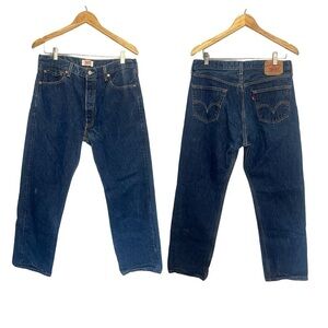 Levi’s 501 XX Dark Wash Straight Leg Button Fly Jeans 36x32